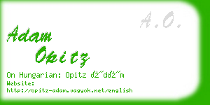 adam opitz business card